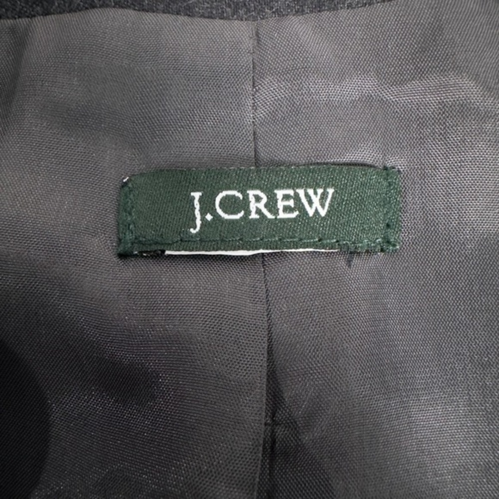 J Crew Wool One Button Blazer Jacket Womens Medium Dark Gray Office Career READ - Picture 3 of 16